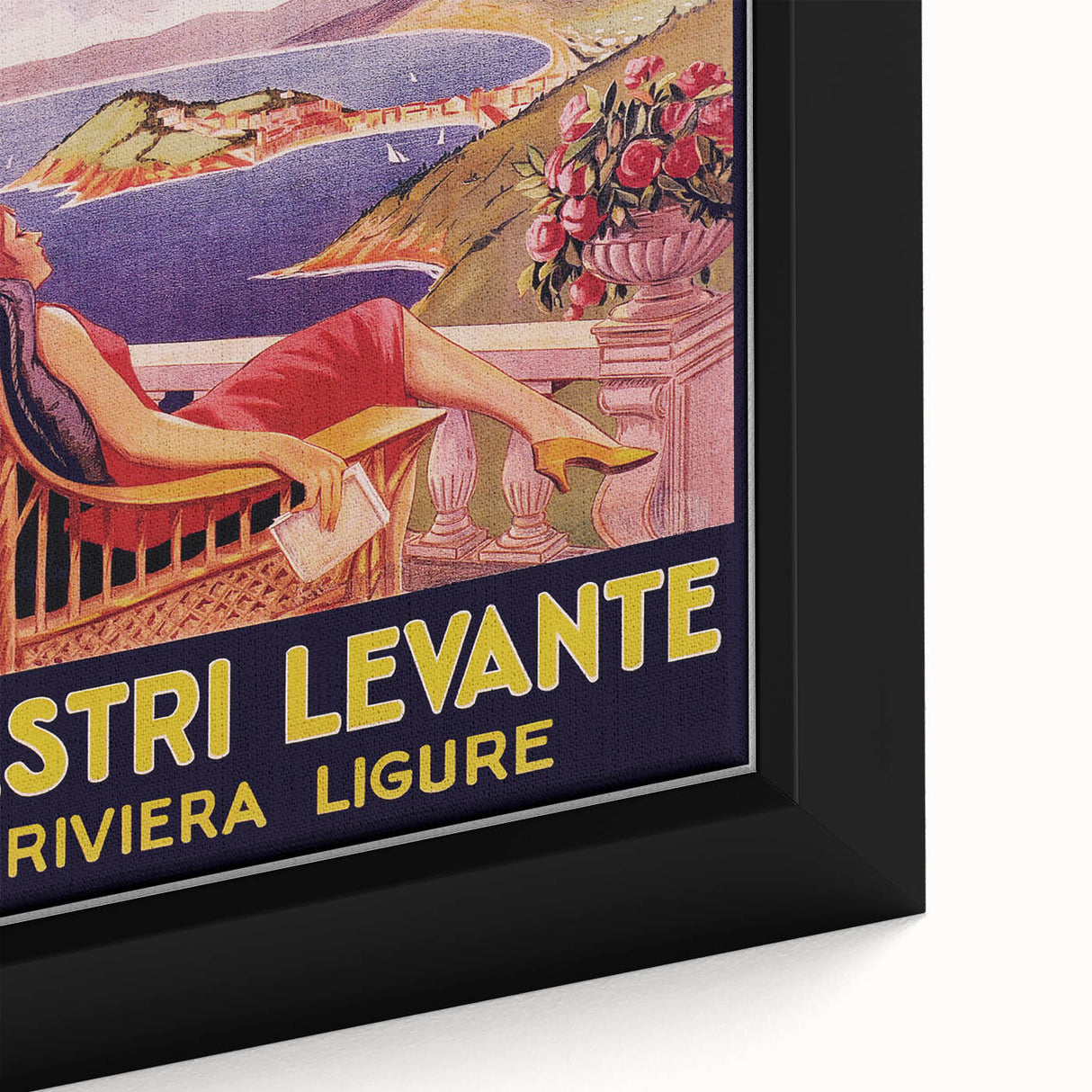 Vintage Sestri Levante Poster – Retro Italian Riviera Travel Art