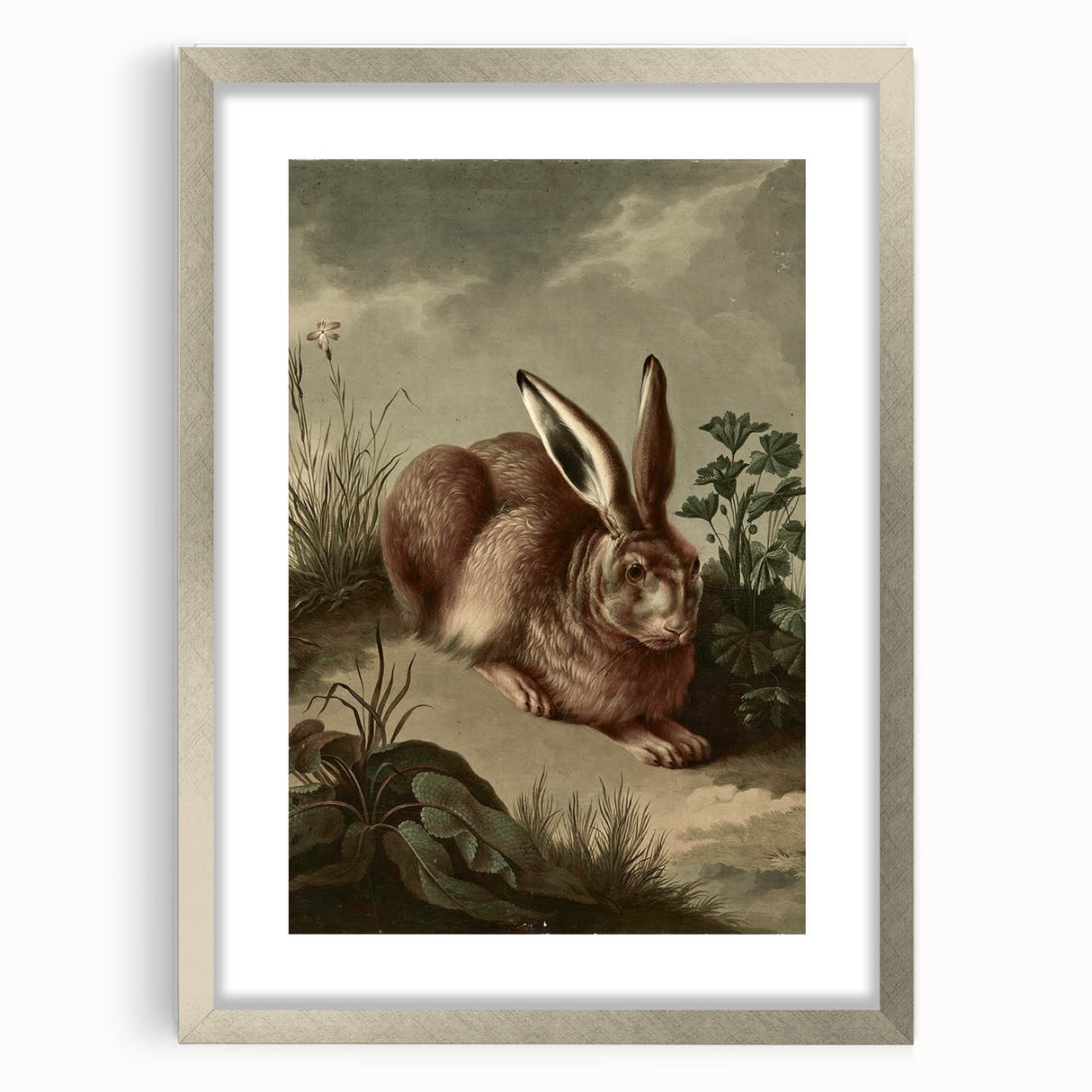 Vintage Animal Art - Rabbit in Nature Antique Wildlife Print