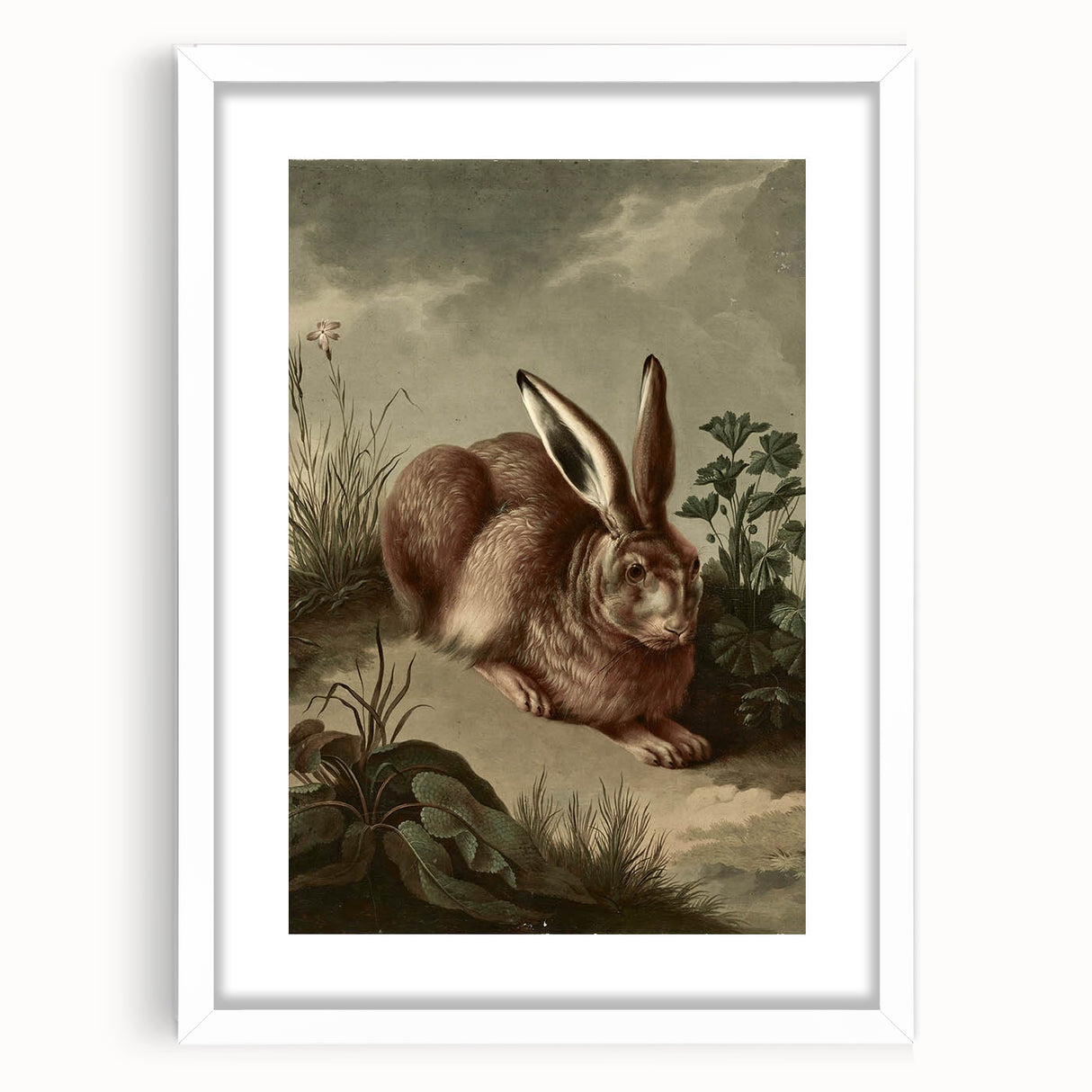 Vintage Animal Art - Rabbit in Nature Antique Wildlife Print
