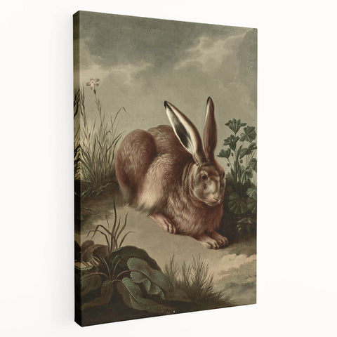 Vintage Animal Art - Rabbit in Nature Antique Wildlife Print
