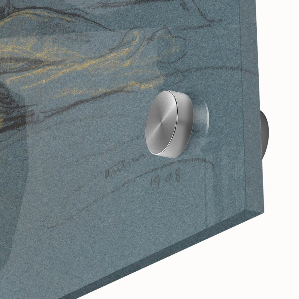 Vintage Animal Art - Resting Lion Antique Wildlife Sketch