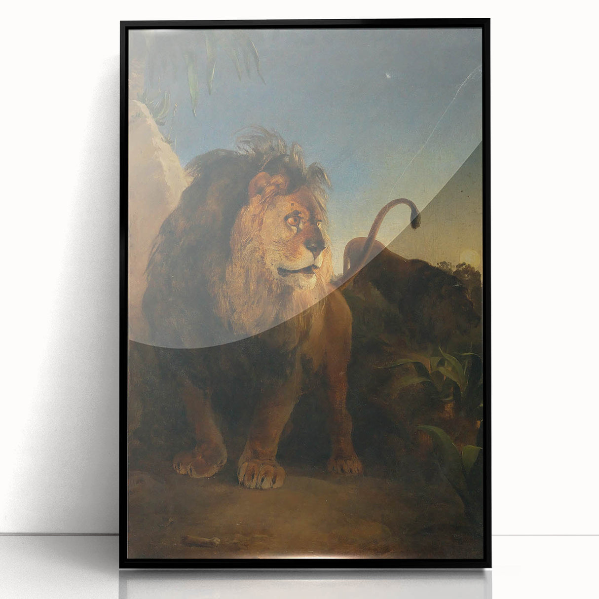 Vintage Animal Art - Majestic Lion at Dusk Antique Wildlife Print