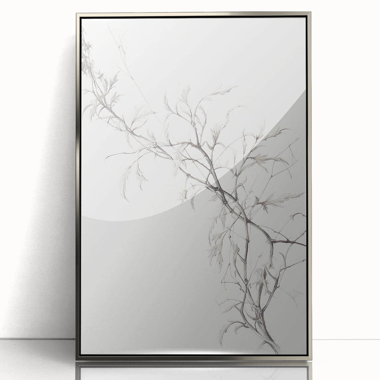 Vintage Botanical Art Prints – Elegant Branch Pencil Drawing