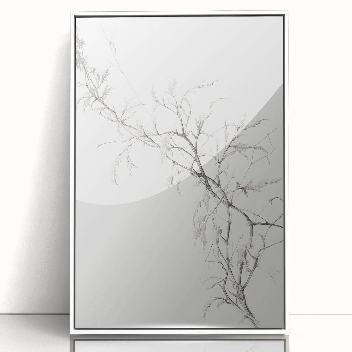 Vintage Botanical Art Prints – Elegant Branch Pencil Drawing