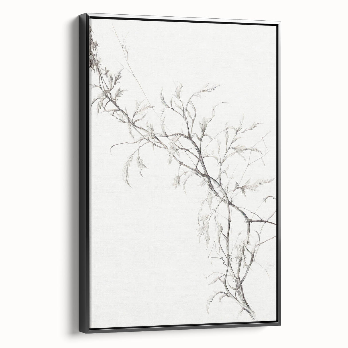 Vintage Botanical Art Prints – Elegant Branch Pencil Drawing