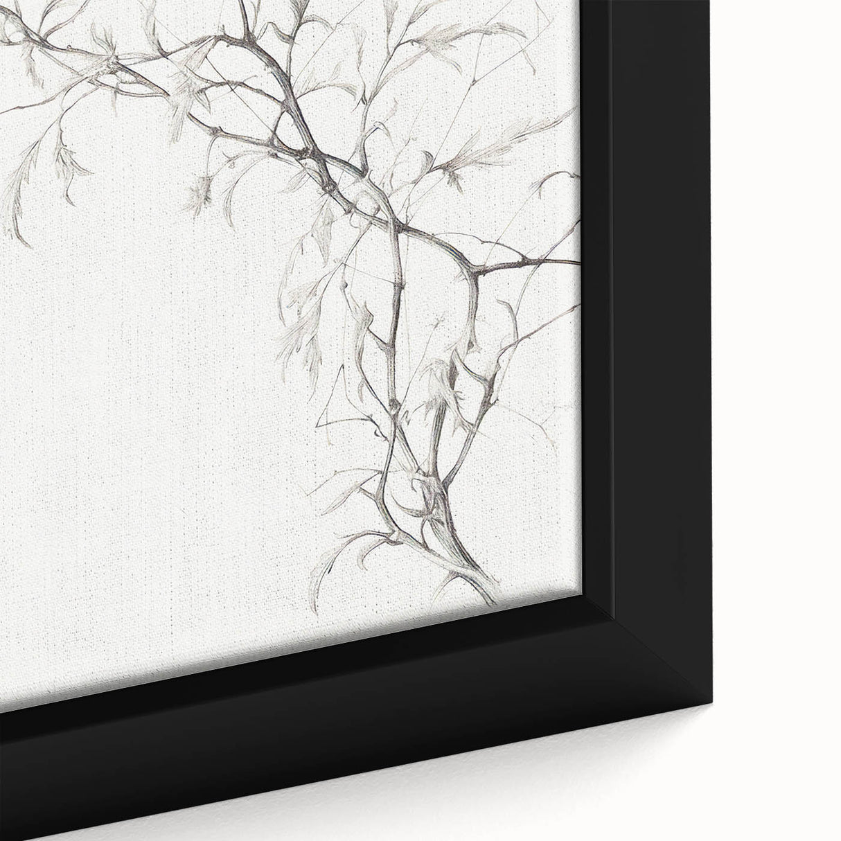 Vintage Botanical Art Prints – Elegant Branch Pencil Drawing