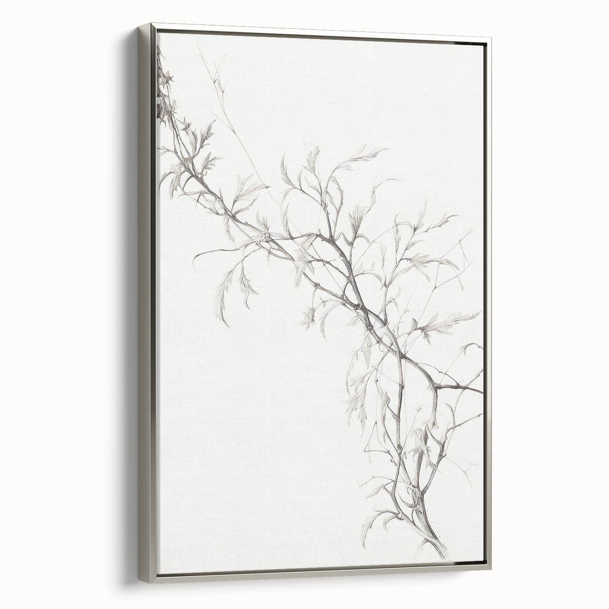 Vintage Botanical Art Prints – Elegant Branch Pencil Drawing