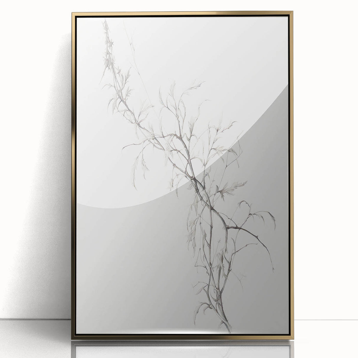 Vintage Botanical Art Prints – Delicate Branch Pencil Drawing