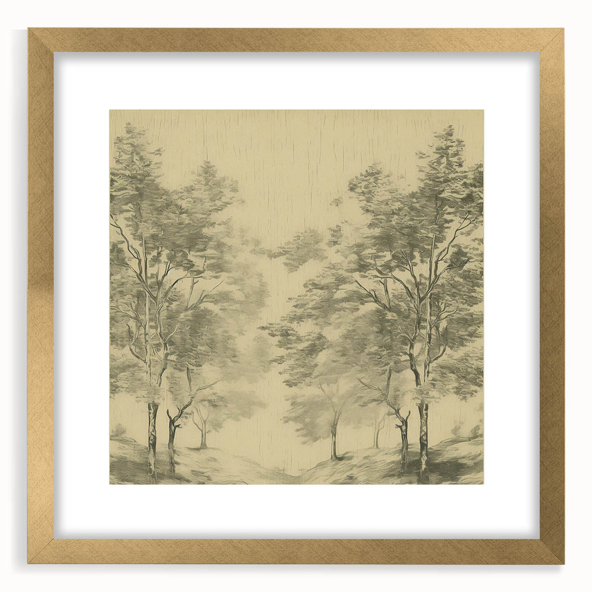 Vintage Botanical Art Prints – Scenic Tree Landscape Drawing