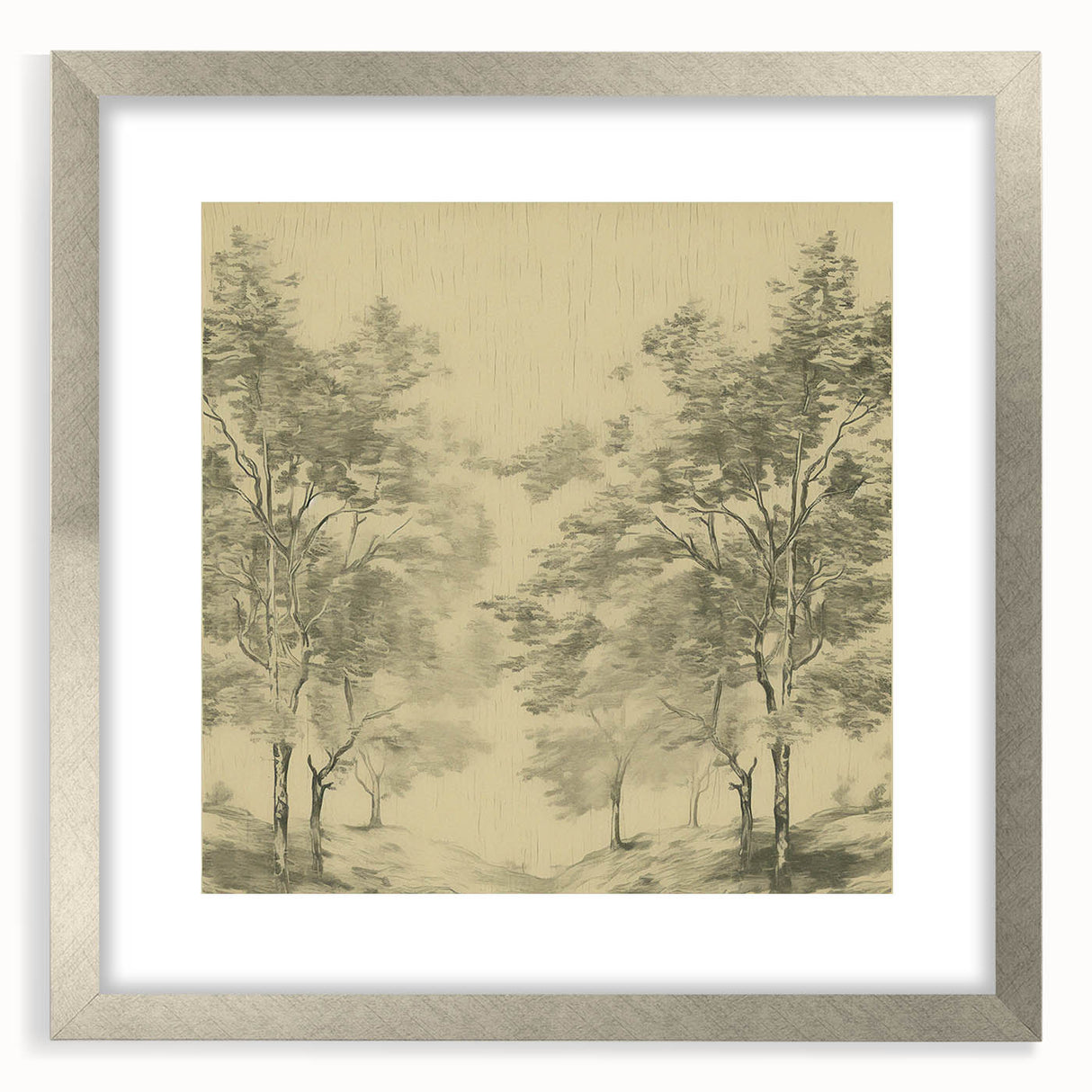 Vintage Botanical Art Prints – Scenic Tree Landscape Drawing