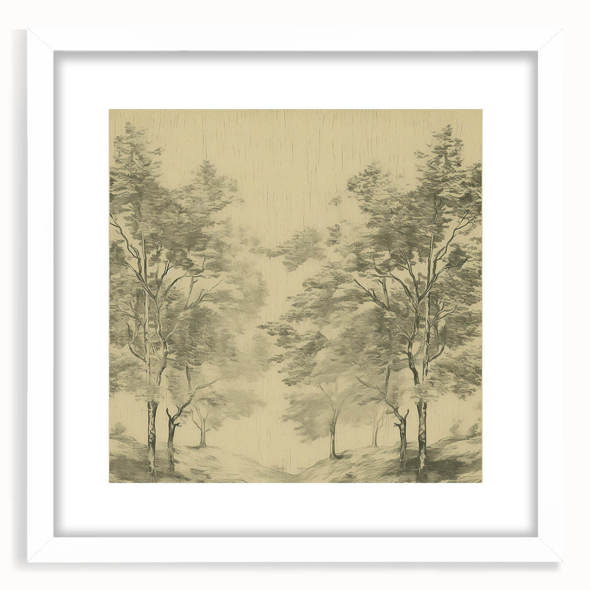 Vintage Botanical Art Prints – Scenic Tree Landscape Drawing