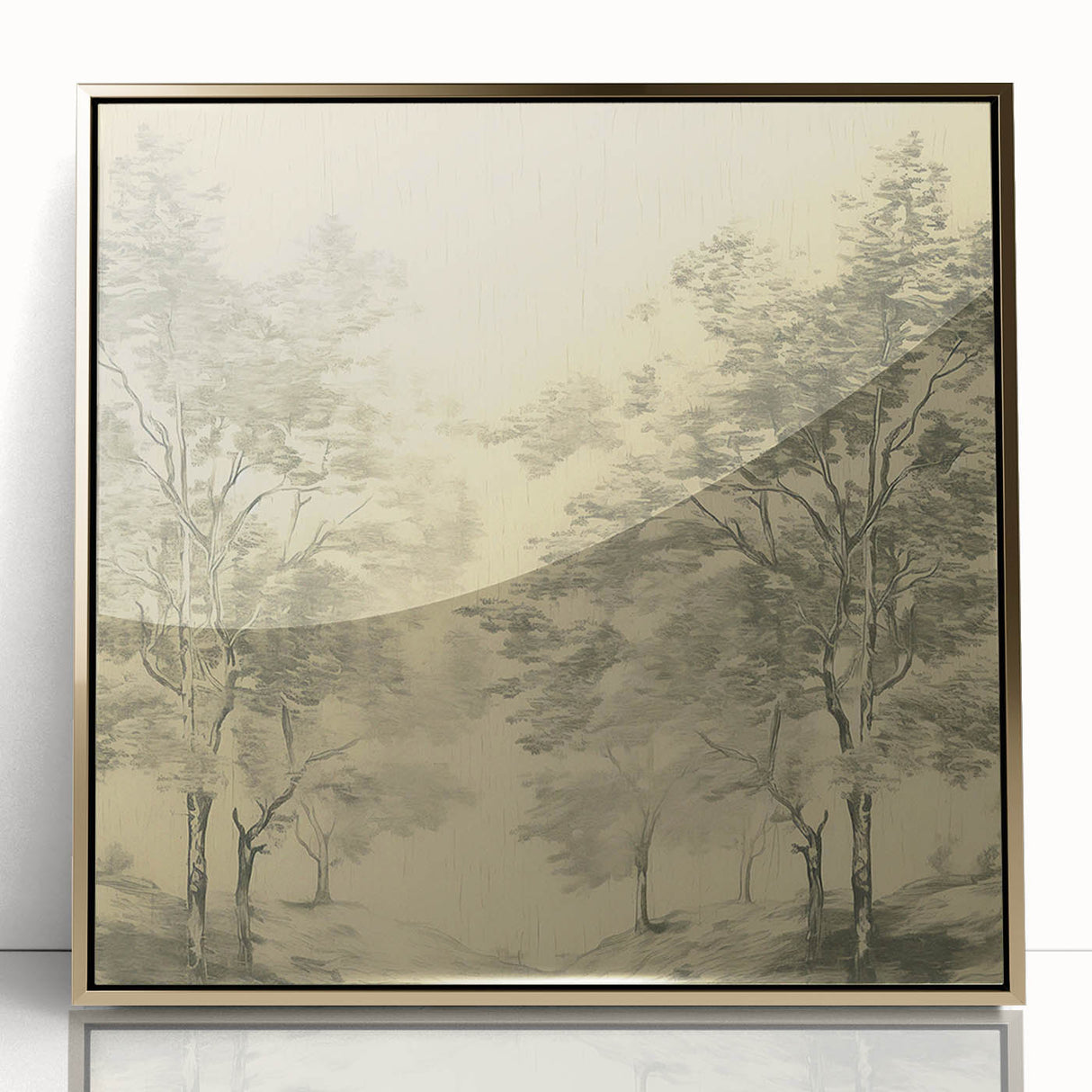 Vintage Botanical Art Prints – Scenic Tree Landscape Drawing