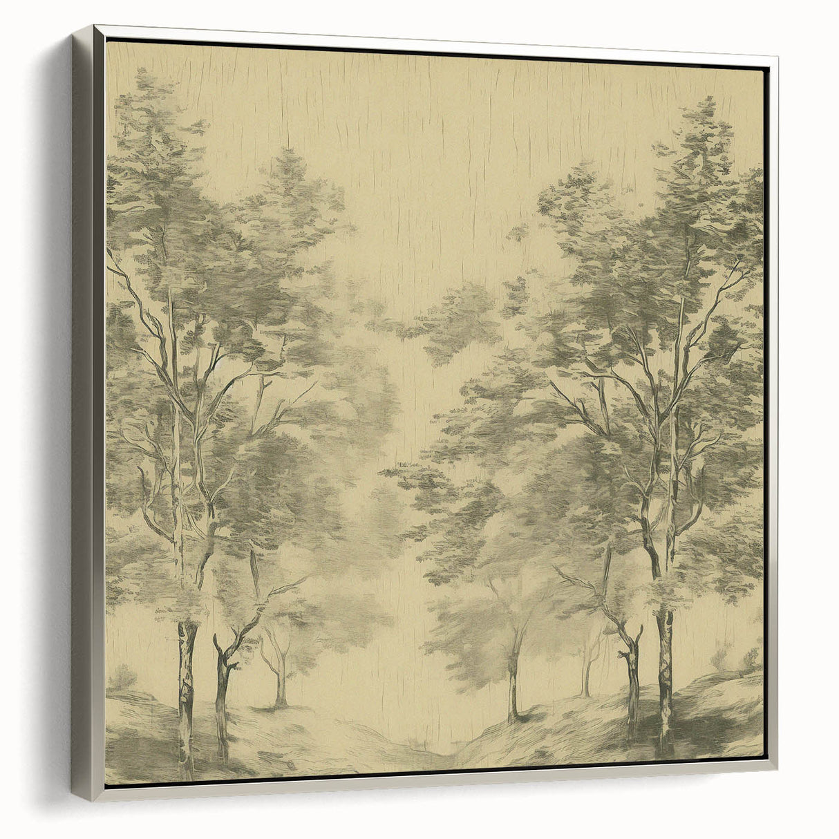 Vintage Botanical Art Prints – Scenic Tree Landscape Drawing