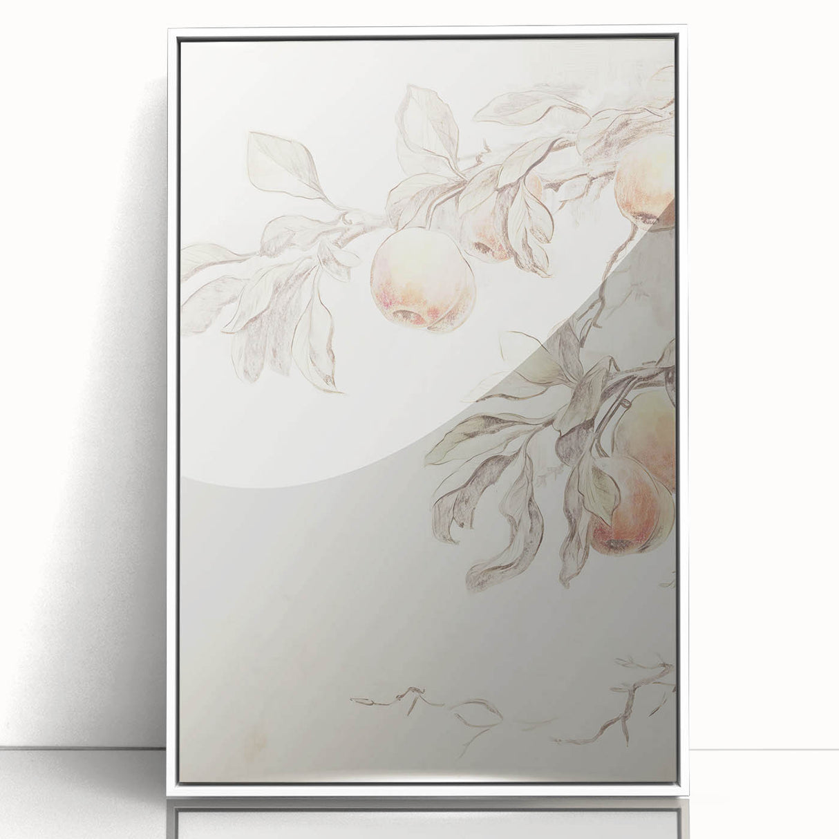 Vintage Botanical Art Prints – Apple Branch Pencil Drawing