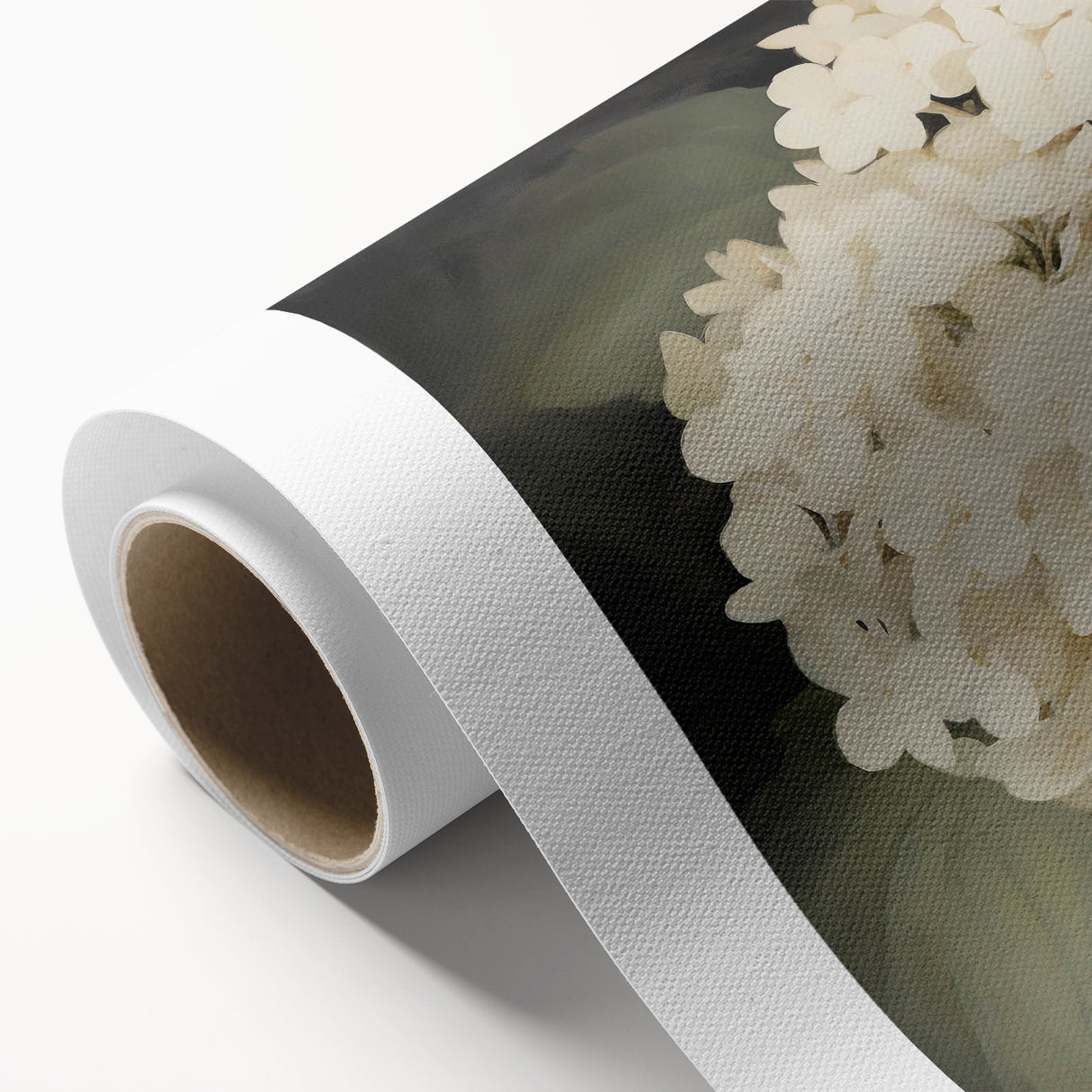 Vintage Botanical Art Print: White Hydrangea Flower Illustration