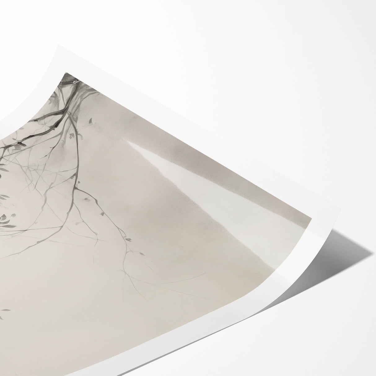 Vintage Botanical Art Prints – Elegant Branch Pencil Drawing