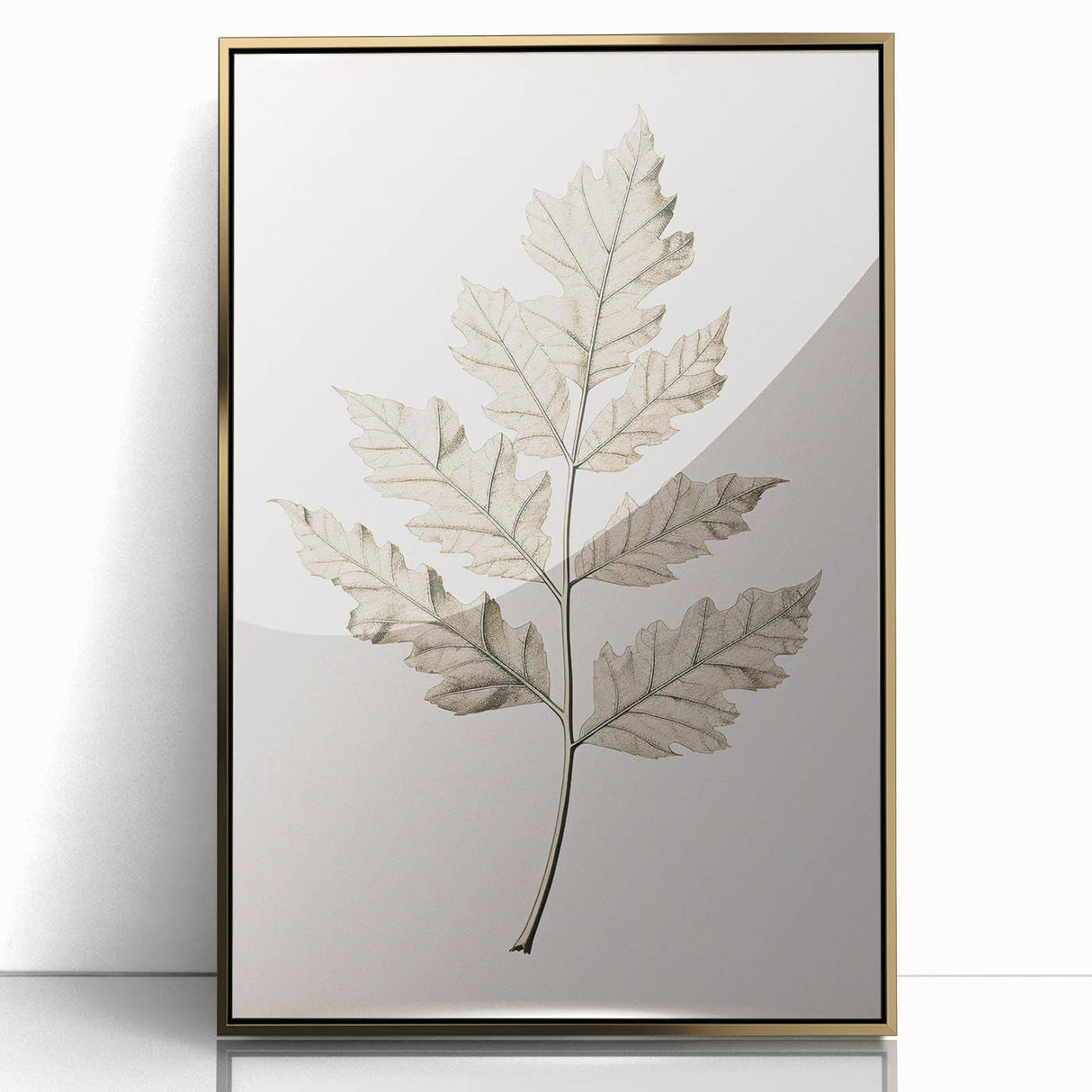 Vintage Botanical Art Prints – Elegant Oak Leaf Drawing