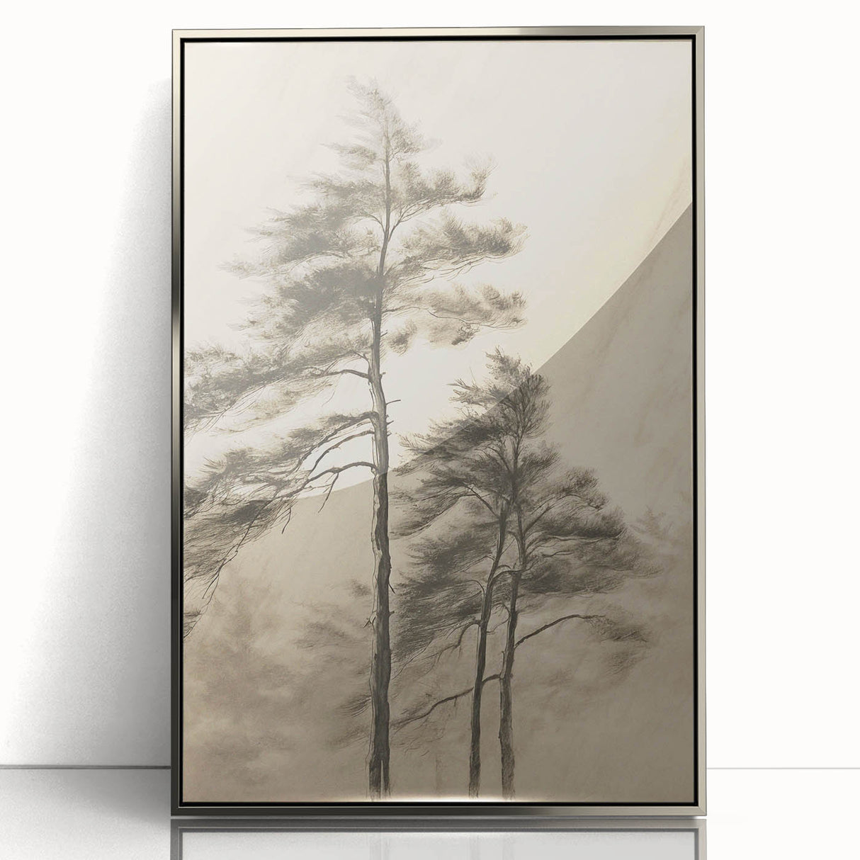 Vintage Botanical Art Print: Soft Tree Sketch Illustration