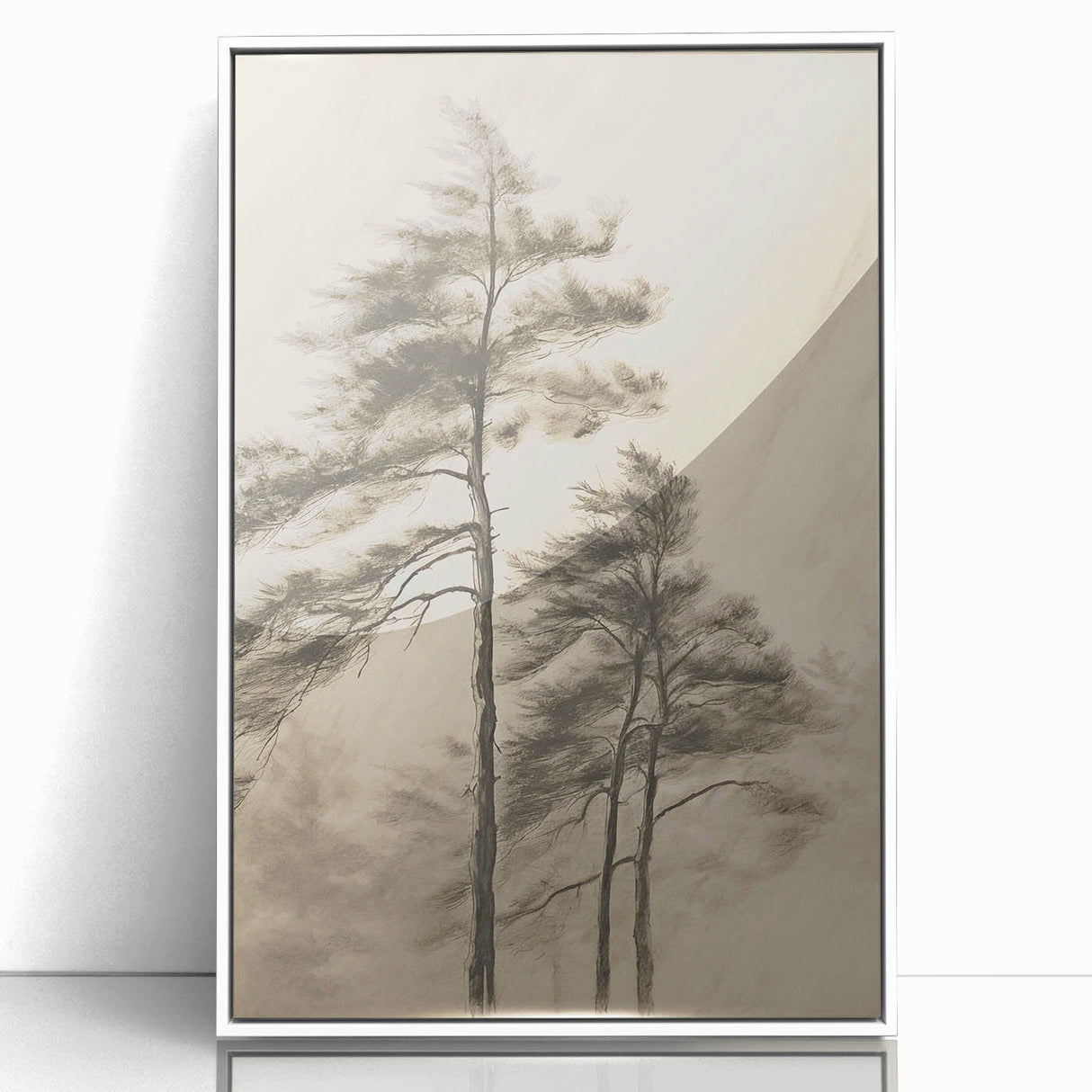 Vintage Botanical Art Print: Soft Tree Sketch Illustration