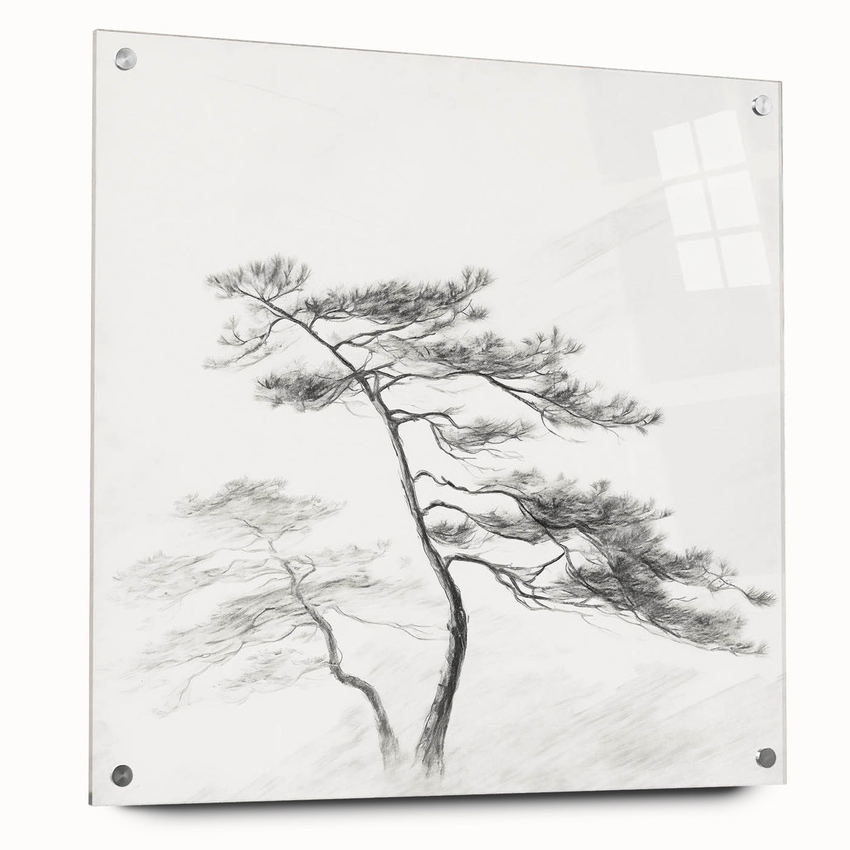 Vintage Botanical Art Print: Elegant Tree Sketch Illustration