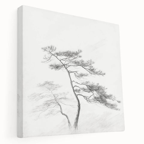 Vintage Botanical Art Print: Elegant Tree Sketch Illustration