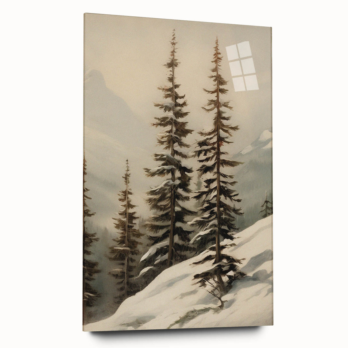 Vintage Winter Landscape Print – Botanical Nature Wall Art