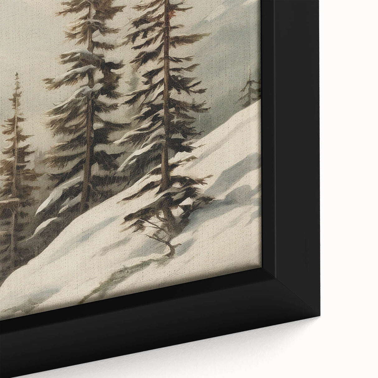 Vintage Winter Landscape Print – Botanical Nature Wall Art