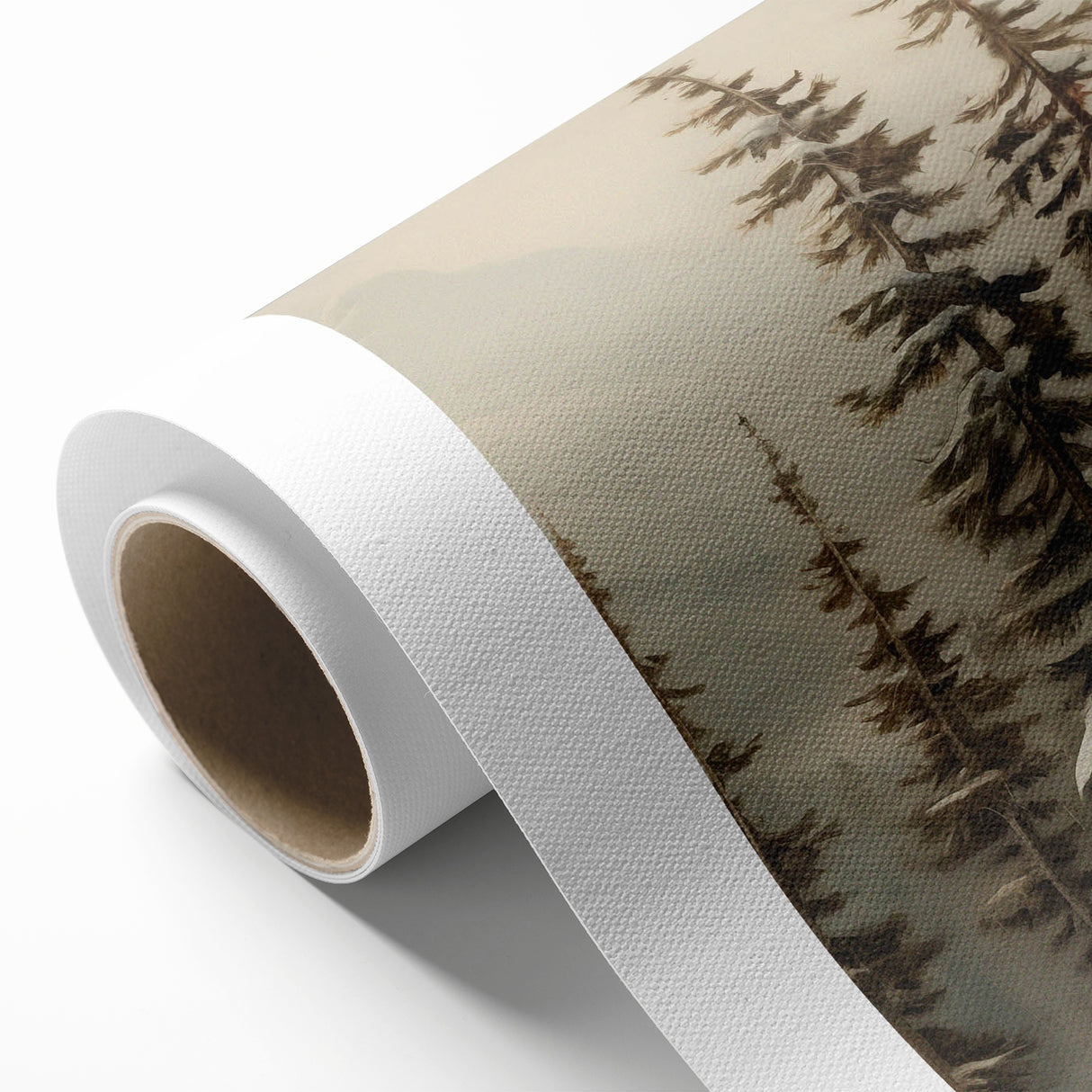 Vintage Winter Landscape Print – Botanical Nature Wall Art