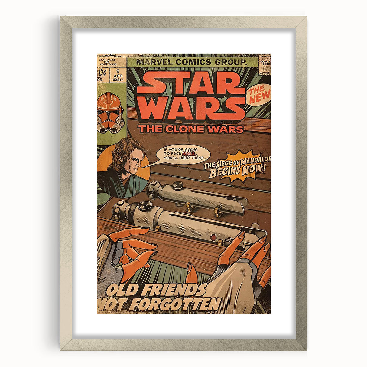 Vintage Comics Wall Art – Star Wars Clone Wars Retro Poster