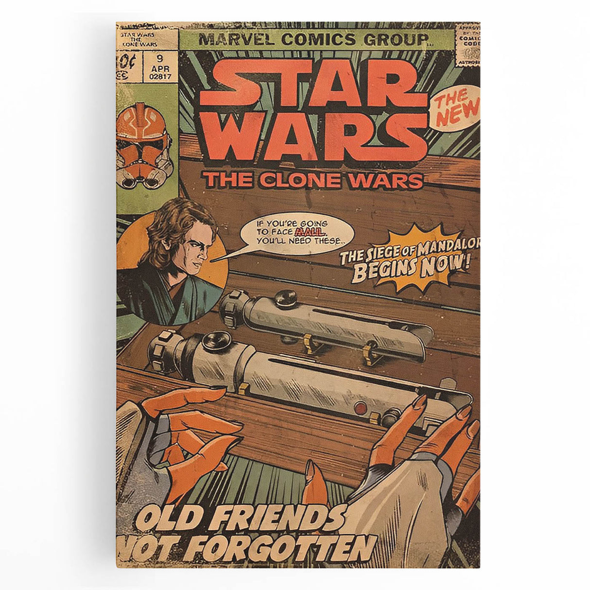 Vintage Comics Wall Art – Star Wars Clone Wars Retro Poster