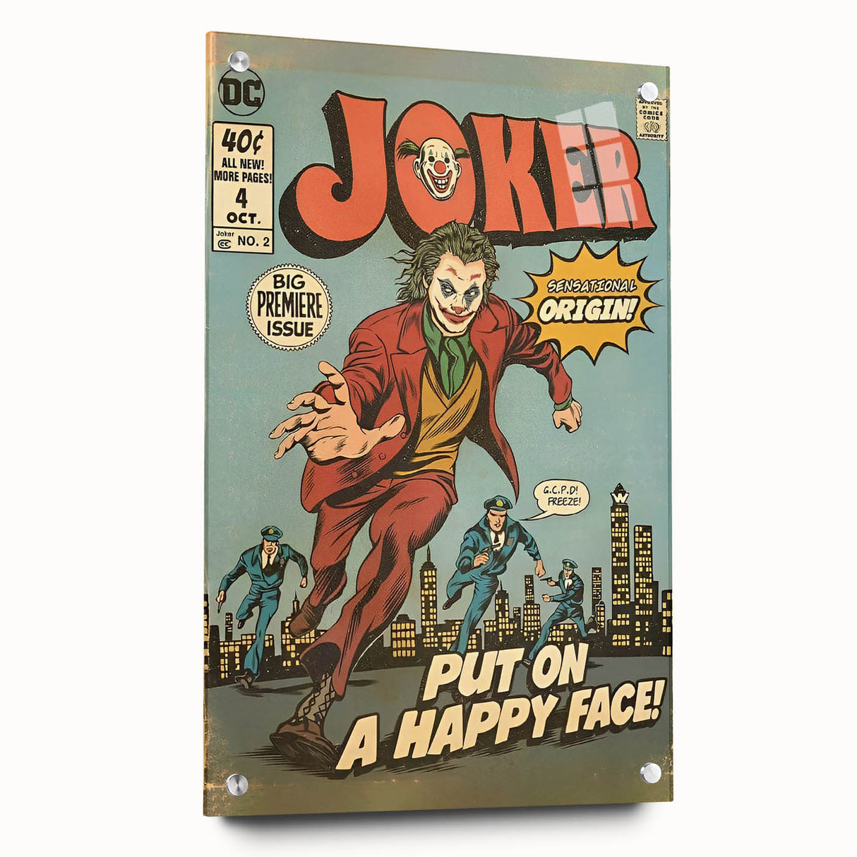 Vintage Comics Wall Art – Joker Retro Villain Comic Book Poster