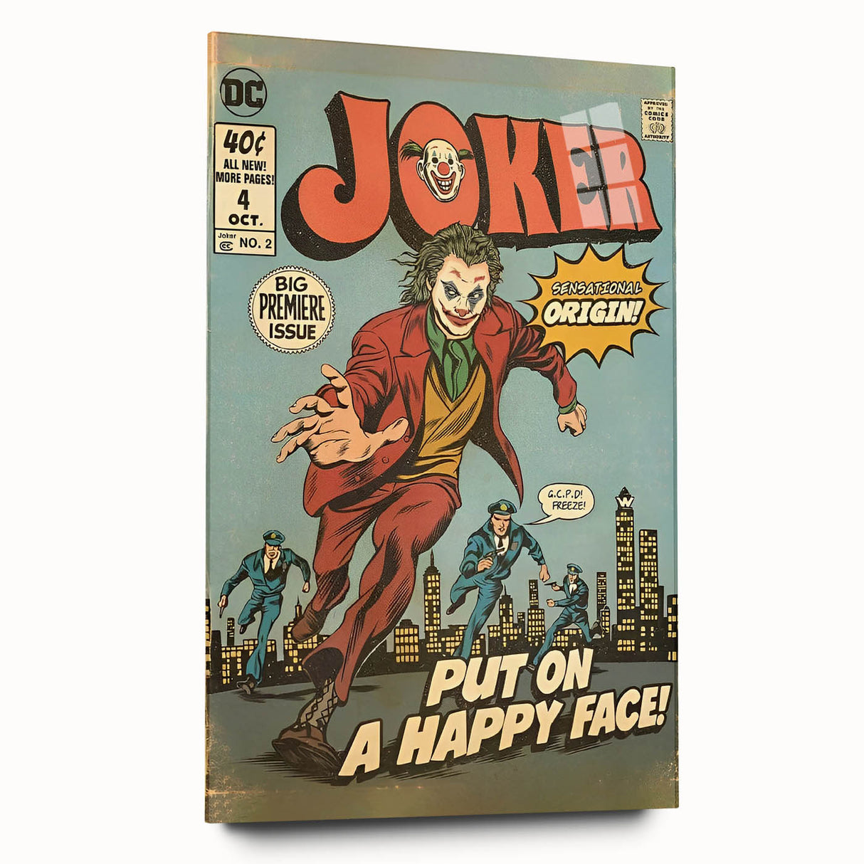 Vintage Comics Wall Art – Joker Retro Villain Comic Book Poster