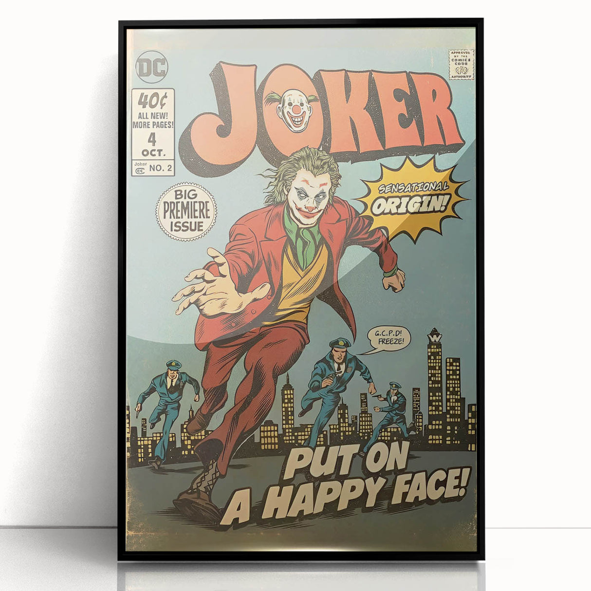 Vintage Comics Wall Art – Joker Retro Villain Comic Book Poster