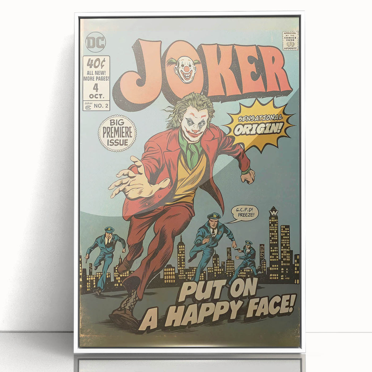 Vintage Comics Wall Art – Joker Retro Villain Comic Book Poster