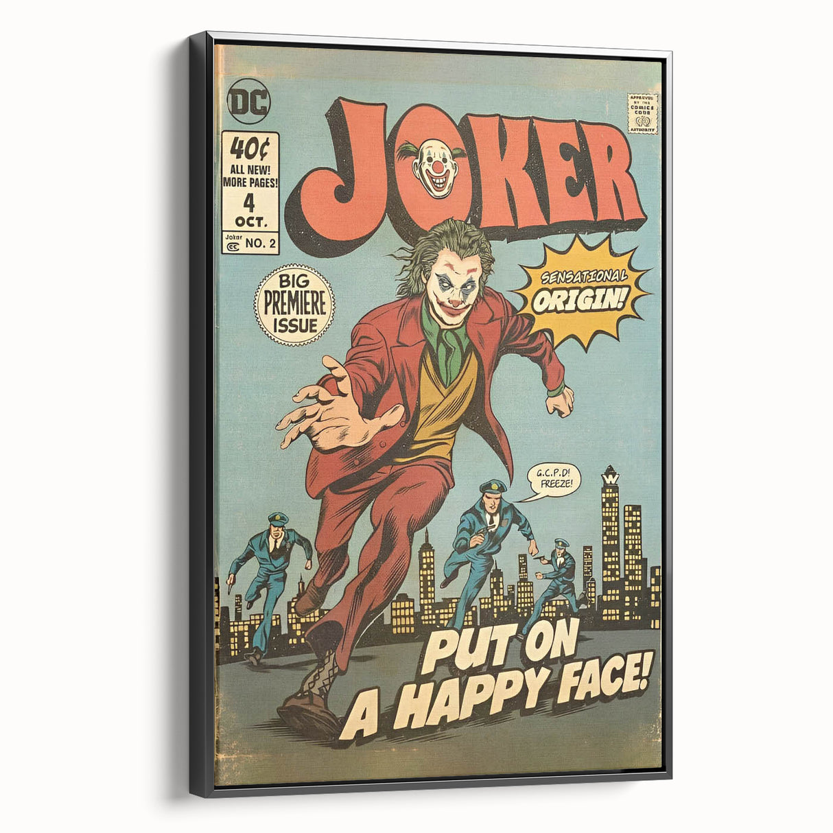 Vintage Comics Wall Art – Joker Retro Villain Comic Book Poster