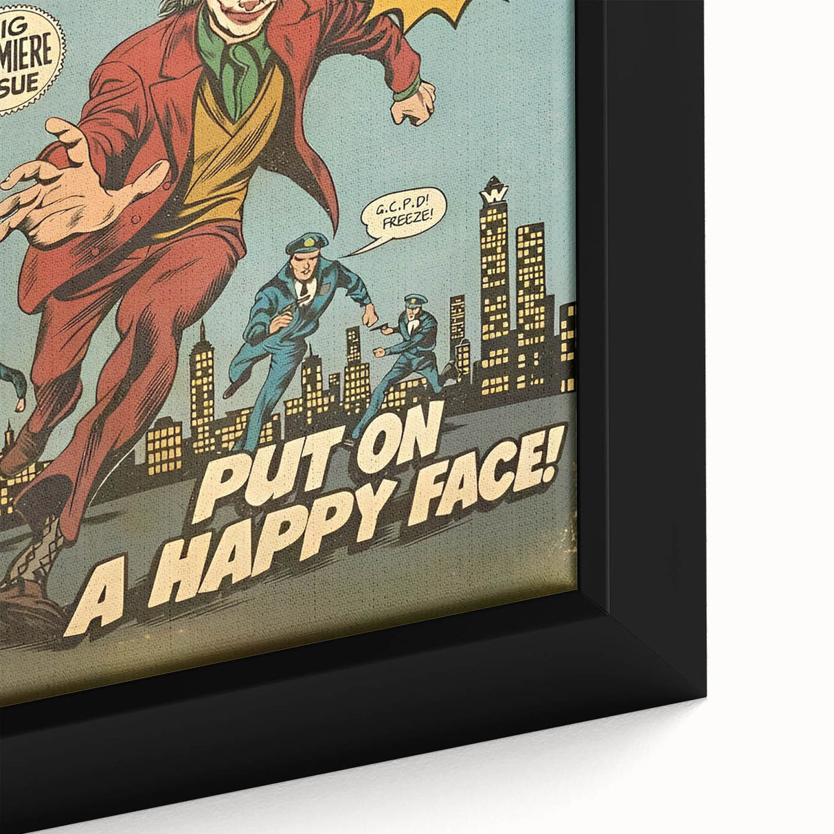 Vintage Comics Wall Art – Joker Retro Villain Comic Book Poster