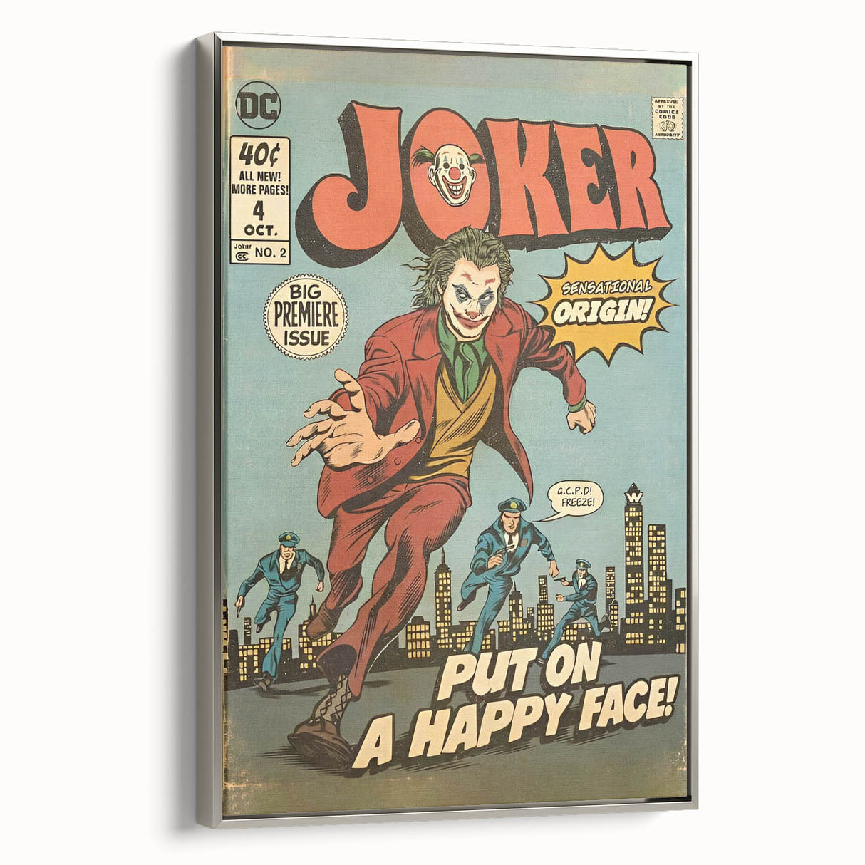 Vintage Comics Wall Art – Joker Retro Villain Comic Book Poster