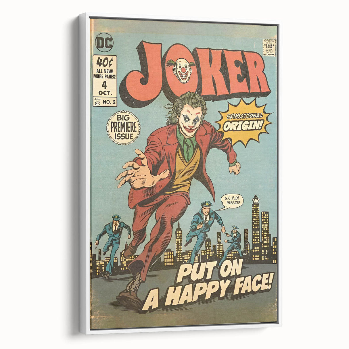 Vintage Comics Wall Art – Joker Retro Villain Comic Book Poster