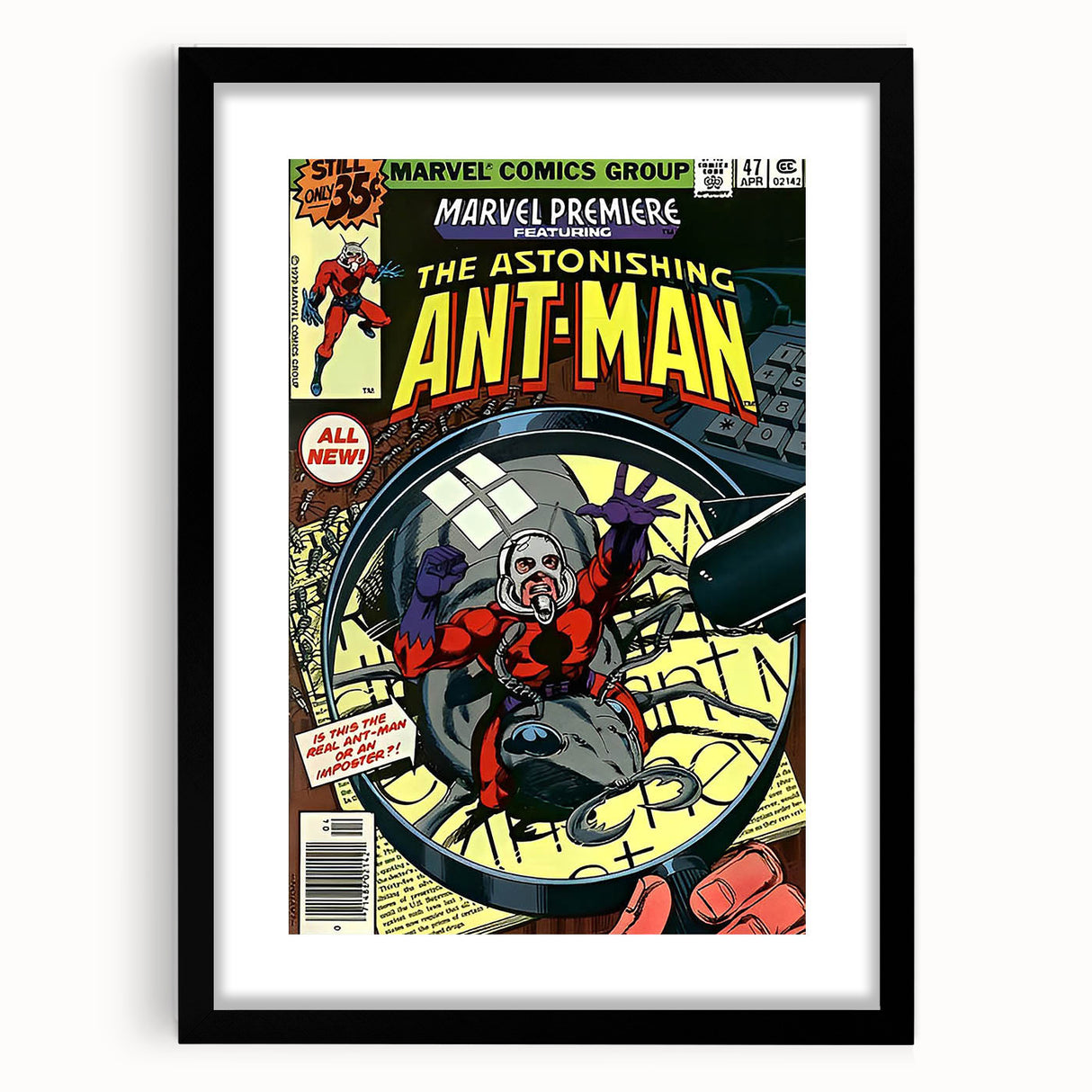 Vintage Comics Wall Art – Ant-Man Retro Superhero Poster