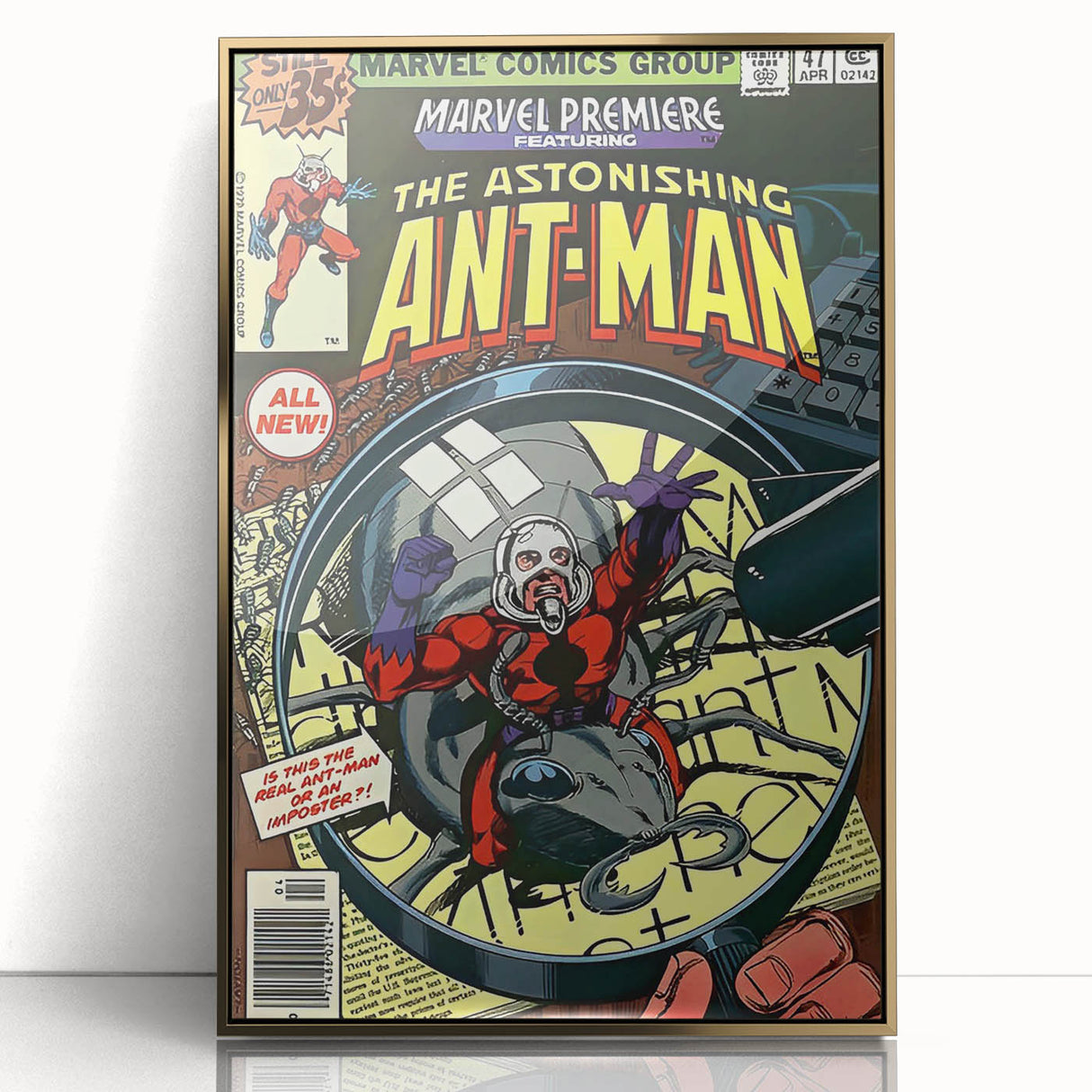 Vintage Comics Wall Art – Ant-Man Retro Superhero Poster