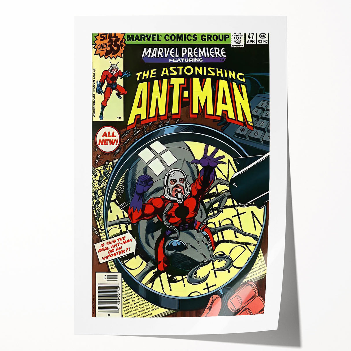 Vintage Comics Wall Art – Ant-Man Retro Superhero Poster