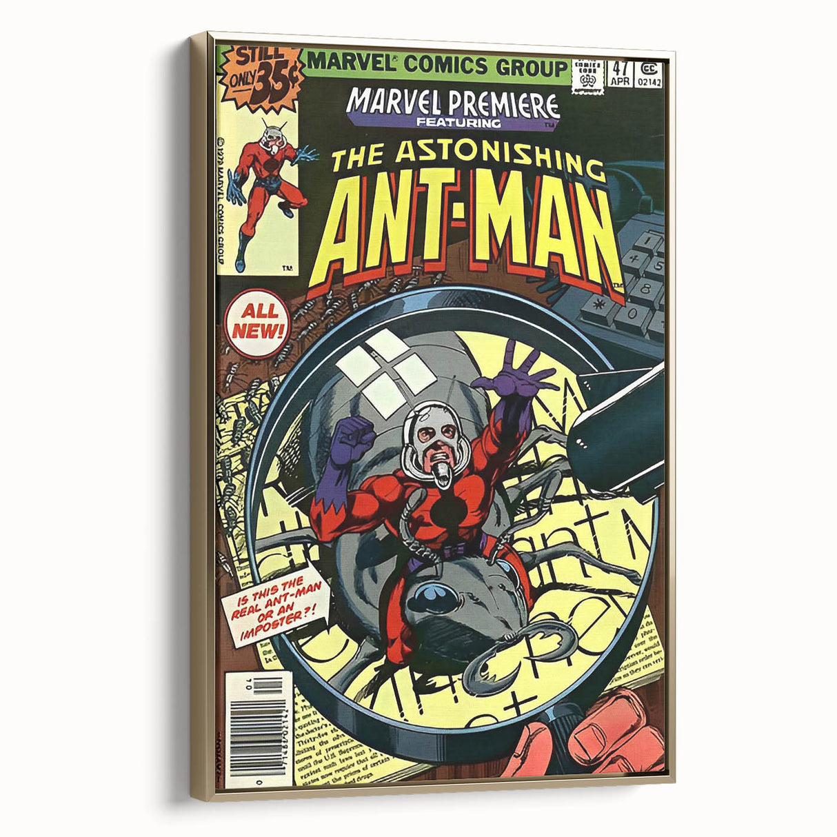 Vintage Comics Wall Art – Ant-Man Retro Superhero Poster