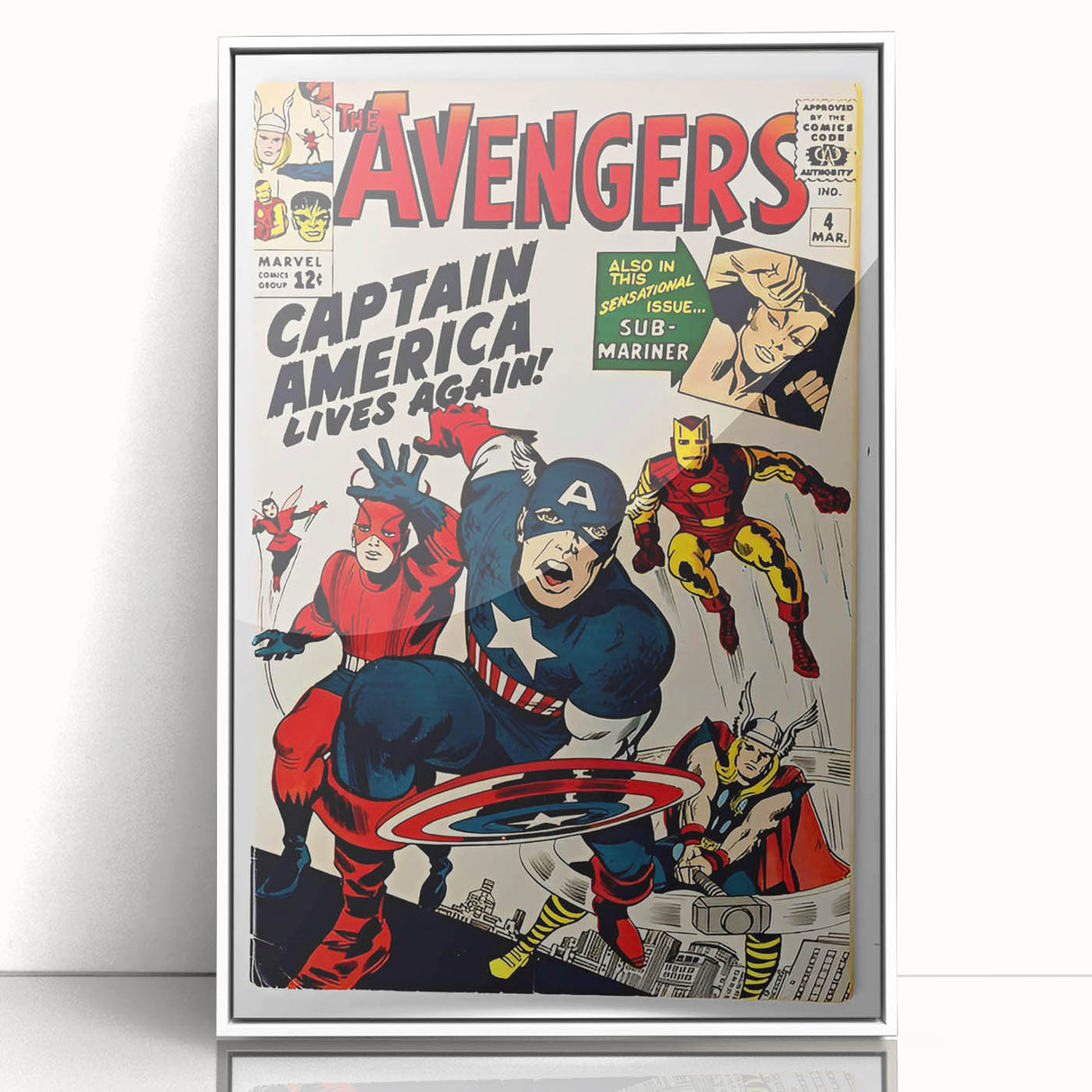 Vintage Comics Wall Art – The Avengers Retro Superhero Poster