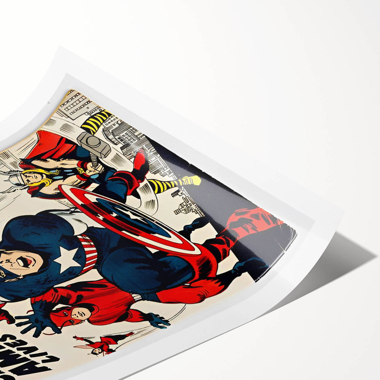 Vintage Comics Wall Art – The Avengers Retro Superhero Poster