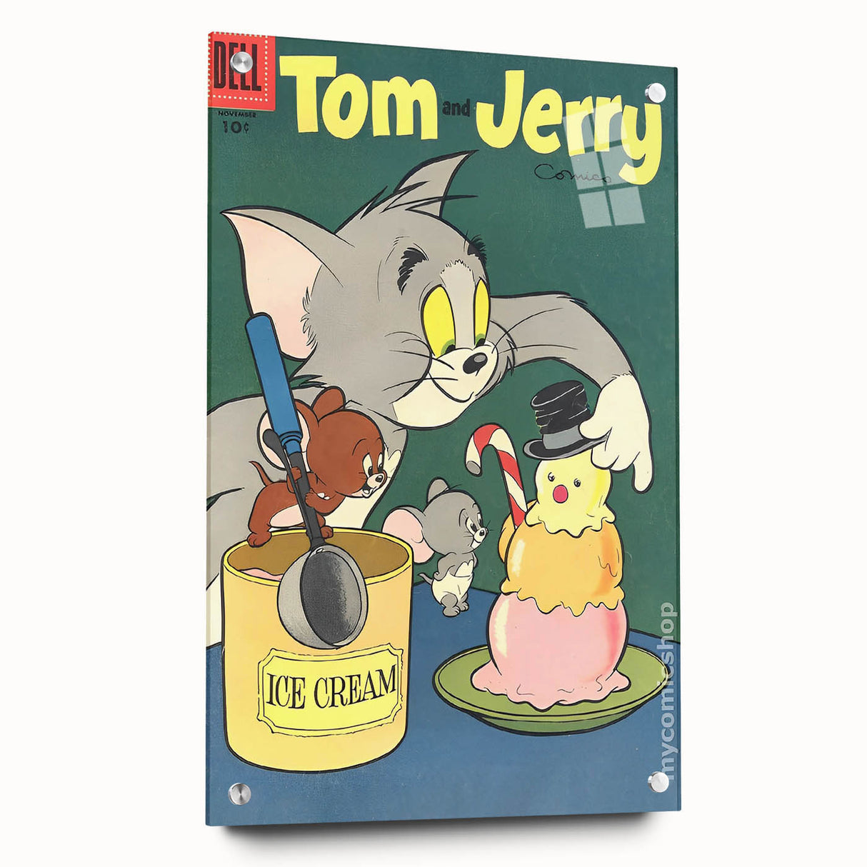 Vintage Comics Wall Art – Tom and Jerry Ice Cream Retro Poster