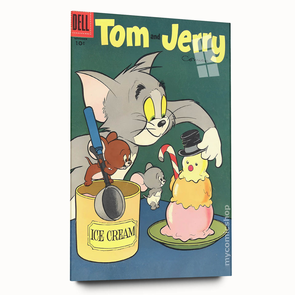 Vintage Comics Wall Art – Tom and Jerry Ice Cream Retro Poster