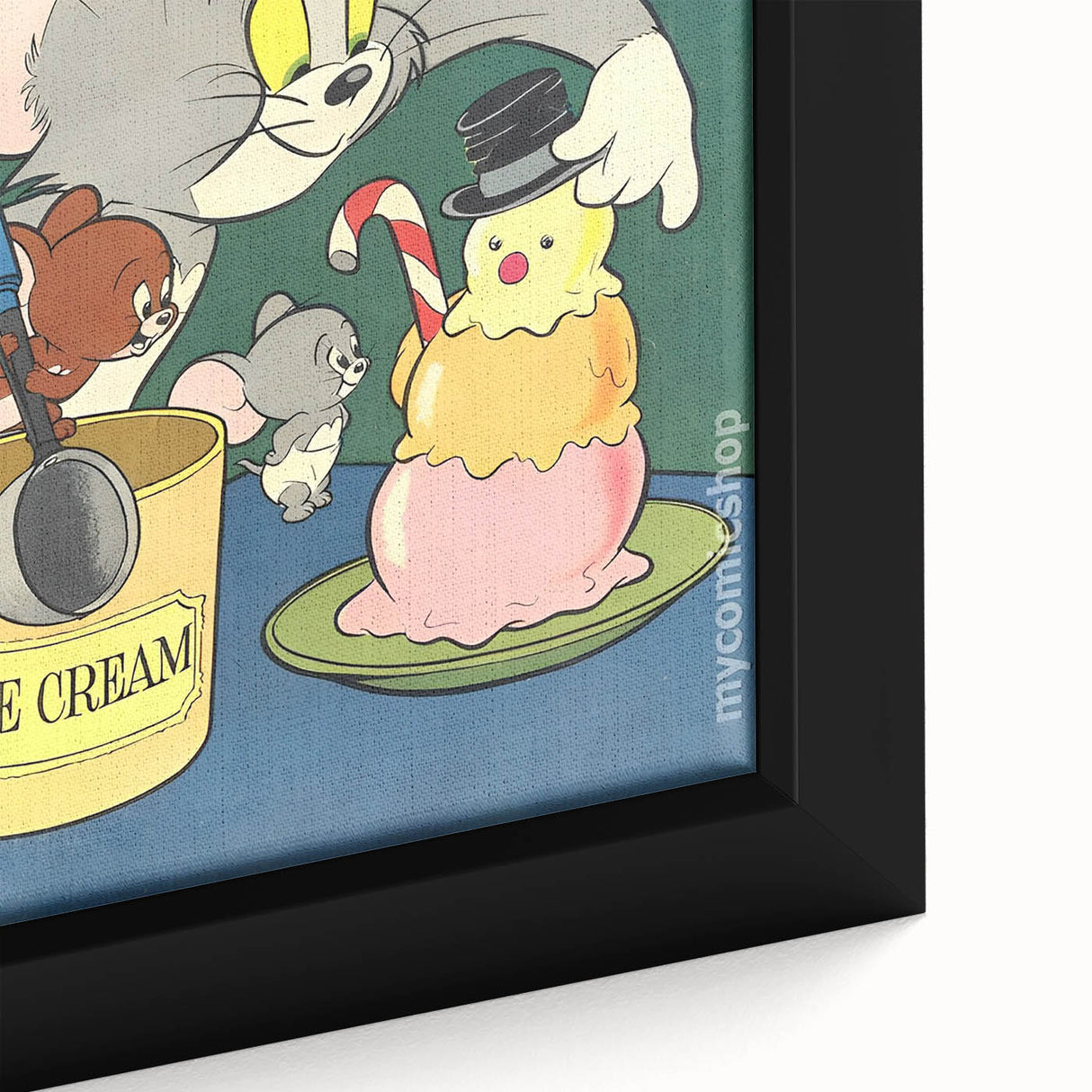 Vintage Comics Wall Art – Tom and Jerry Ice Cream Retro Poster