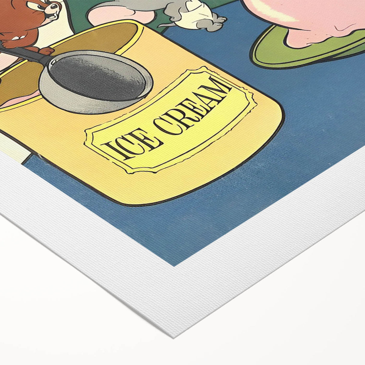 Vintage Comics Wall Art – Tom and Jerry Ice Cream Retro Poster