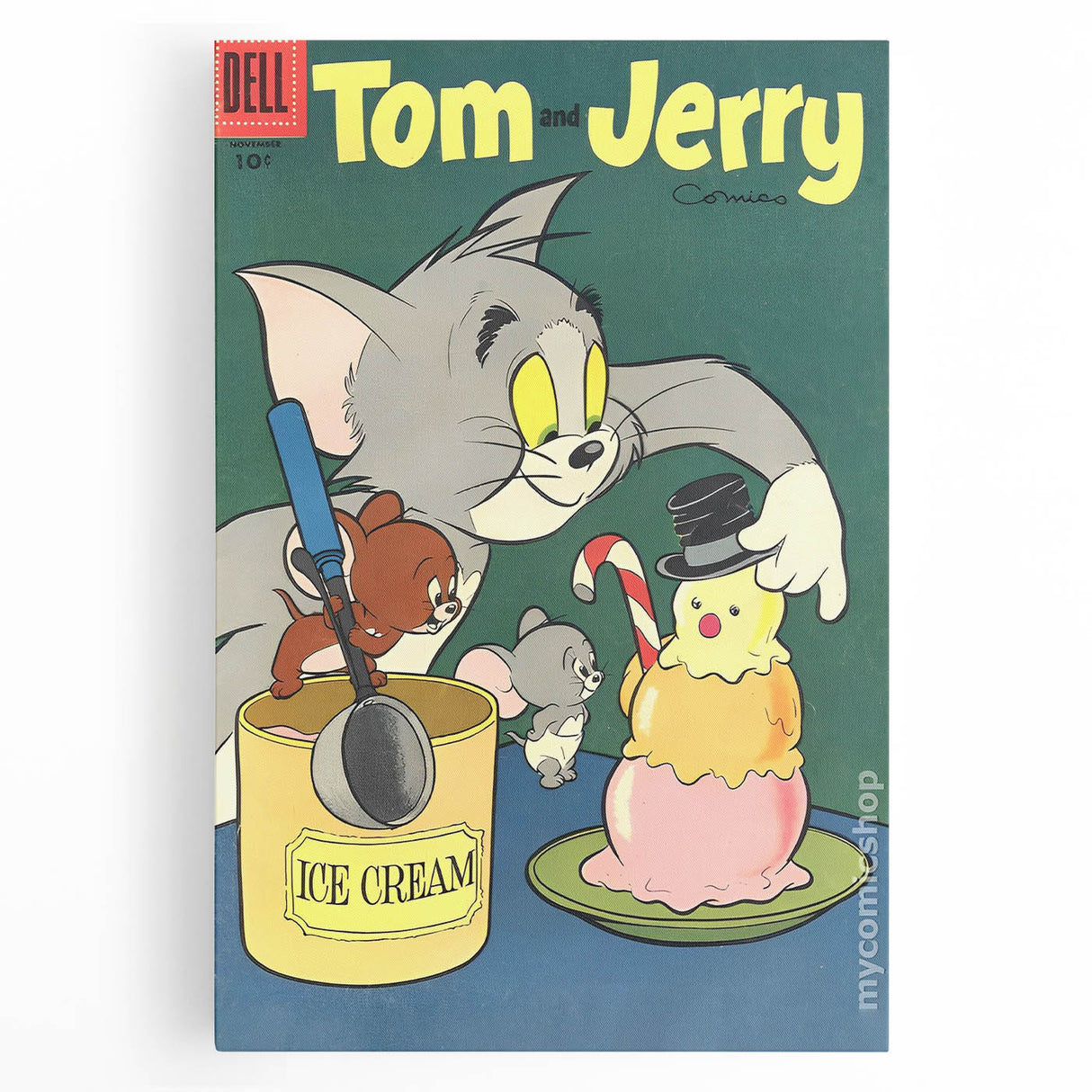 Vintage Comics Wall Art – Tom and Jerry Ice Cream Retro Poster