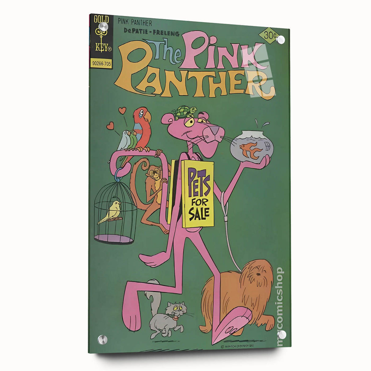 Vintage Comics Wall Art – The Pink Panther Retro Cartoon Poster